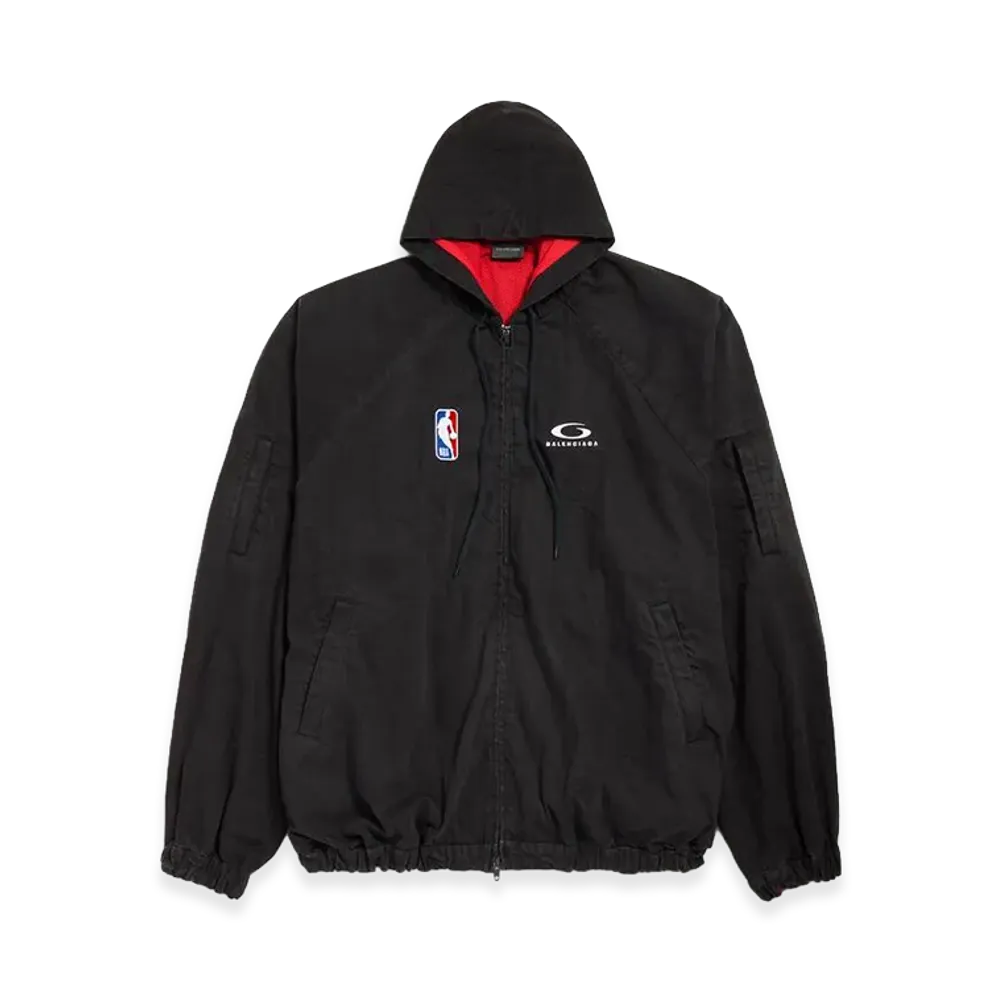 BALENCIAGA x NBA Collaboration Zip-Up Jacket "Lightweight Black"