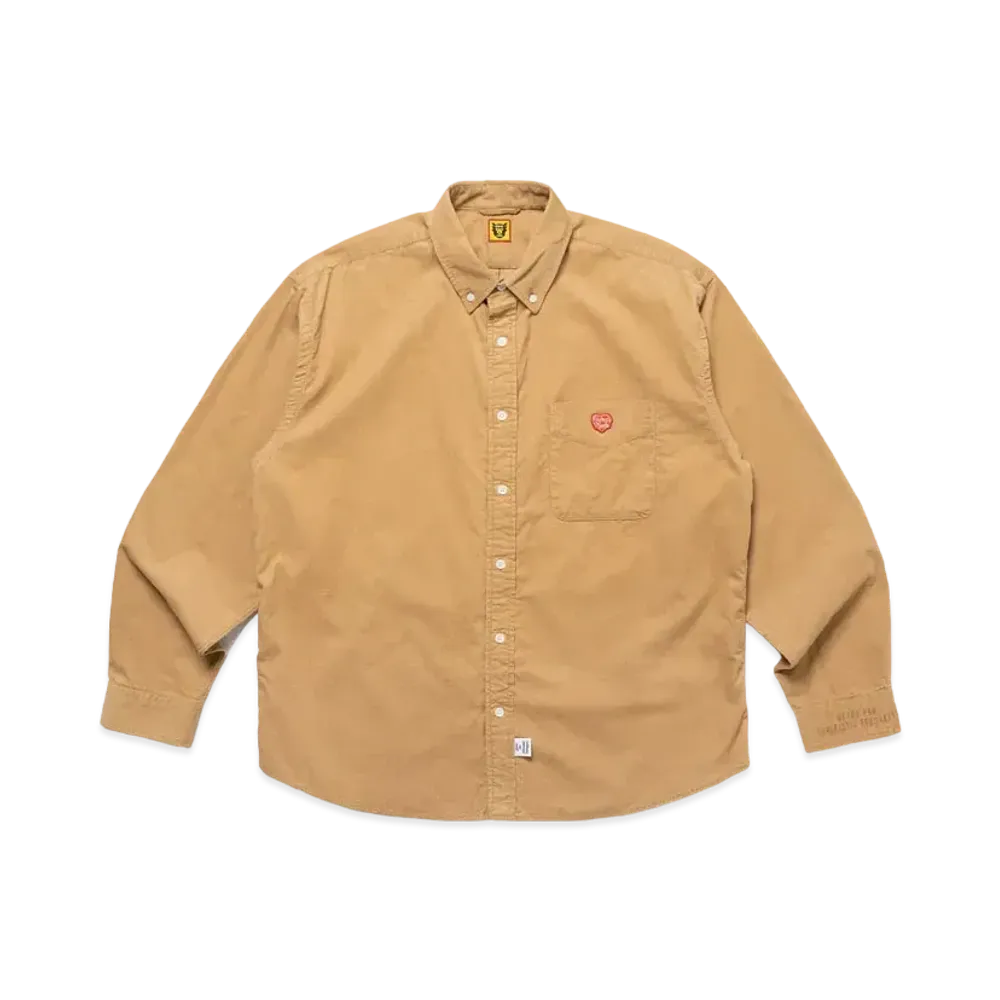 HUMAN MADE Corduroy B.D L/S Shirt "Beige"