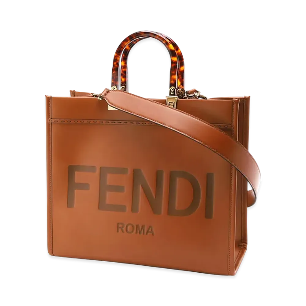FENDI 2Way Tote Bag/Sunshine Medium "Darkbrown"