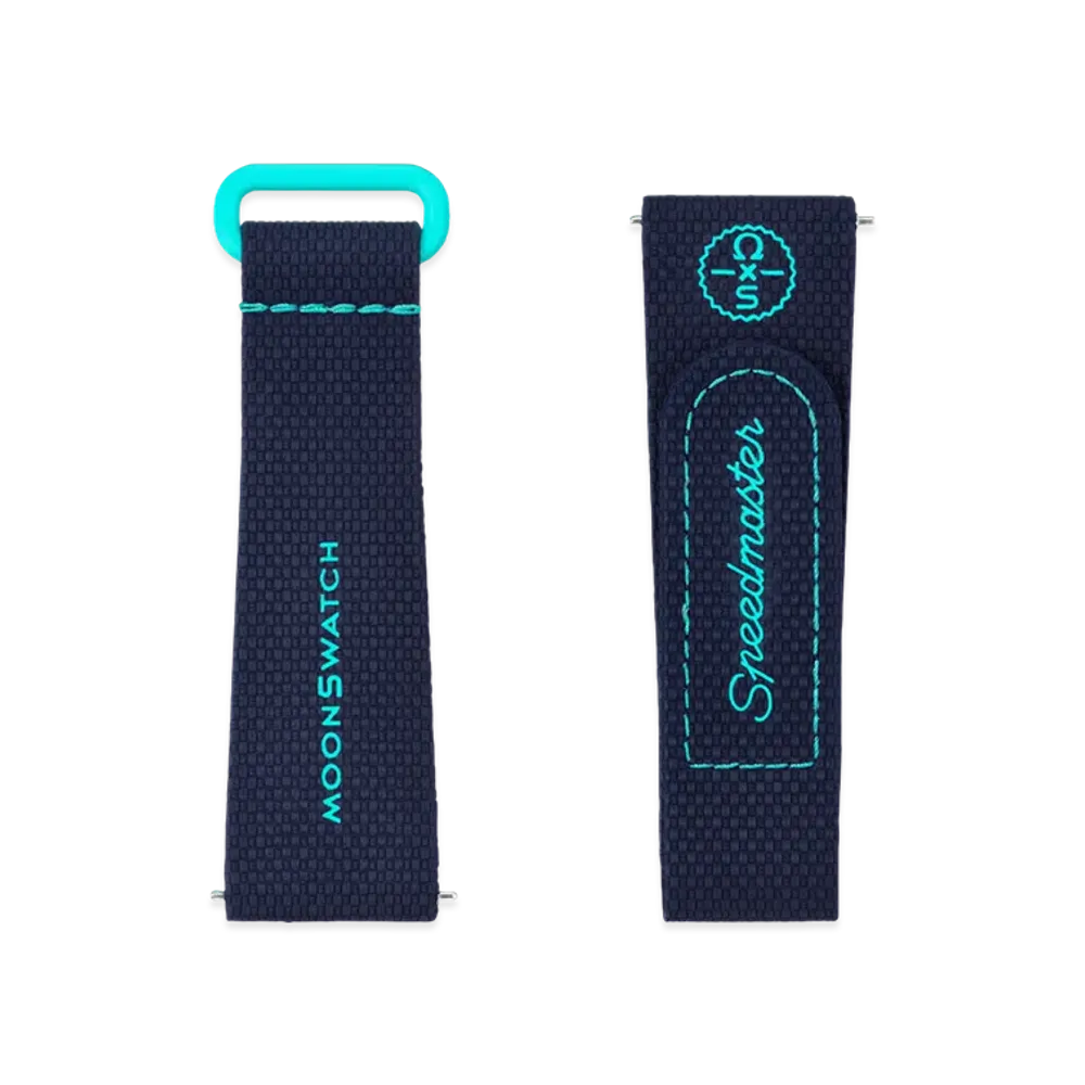 Swatch x OMEGA BIOCERAMIC MoonSwatch Rubber Strap "Dark Blue/Turquoise"
