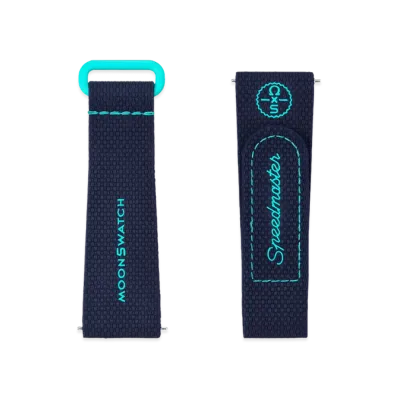 Swatch x OMEGA BIOCERAMIC MoonSwatch Rubber Strap "Dark Blue/Turquoise"