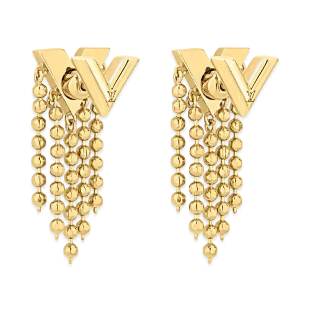 Louis Vuitton Essential V Skin Earrings "Gold"