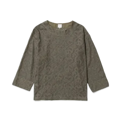 Sasquatchfabrix Love & Peace Lace Smock "Olive"