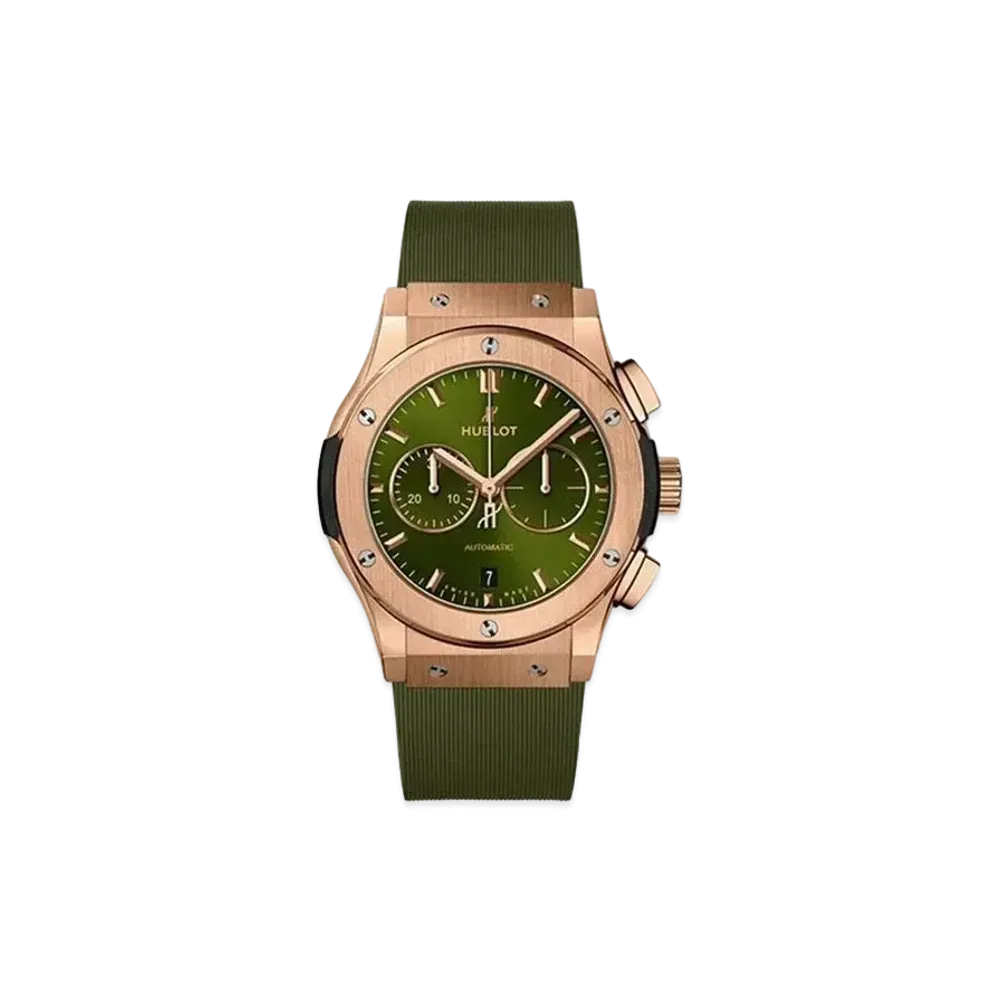 HUBLOT Classic Fusion Chronograph King Gold Green 45mm