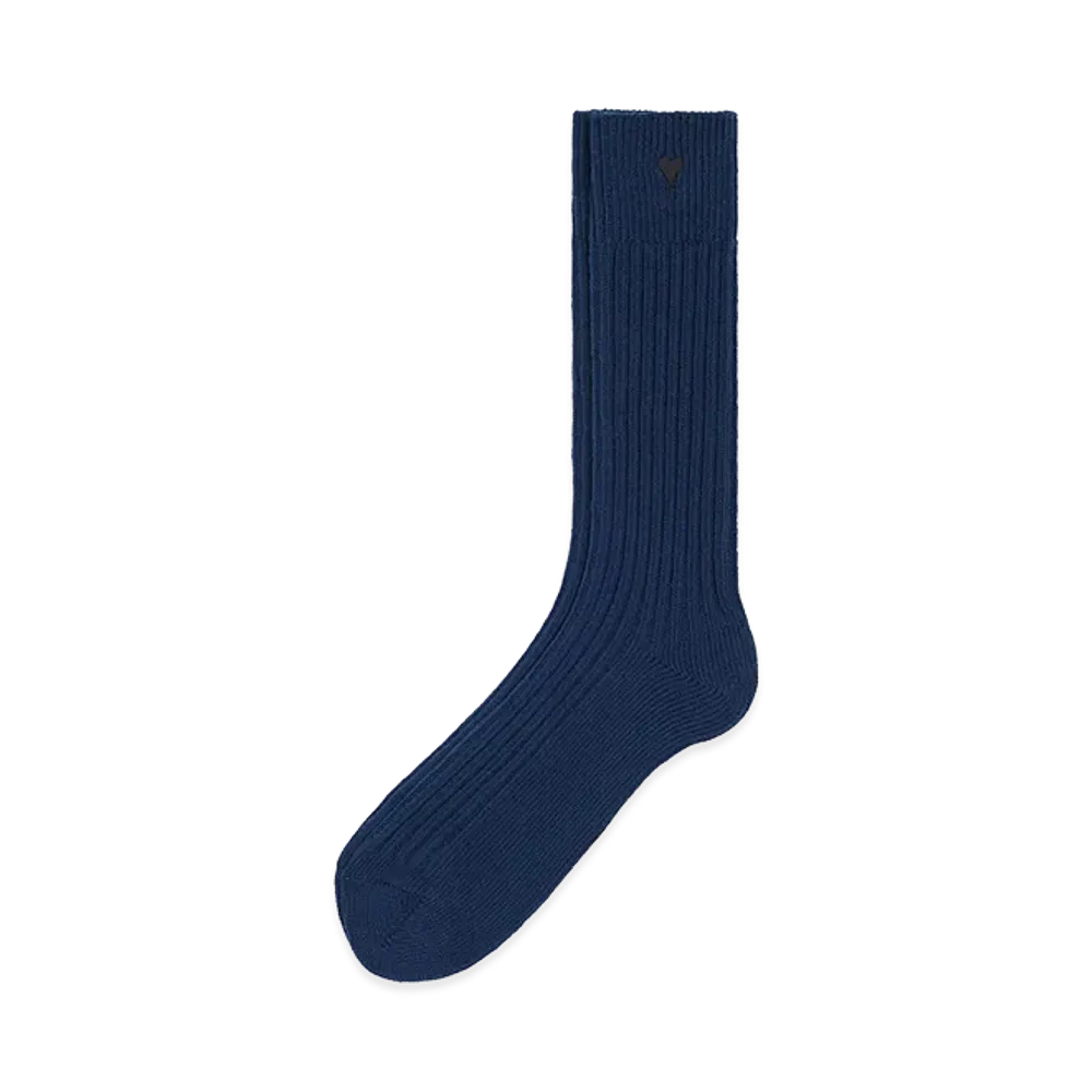 AMI PARIS Cotton Ami De Coeur Socks "Blue"