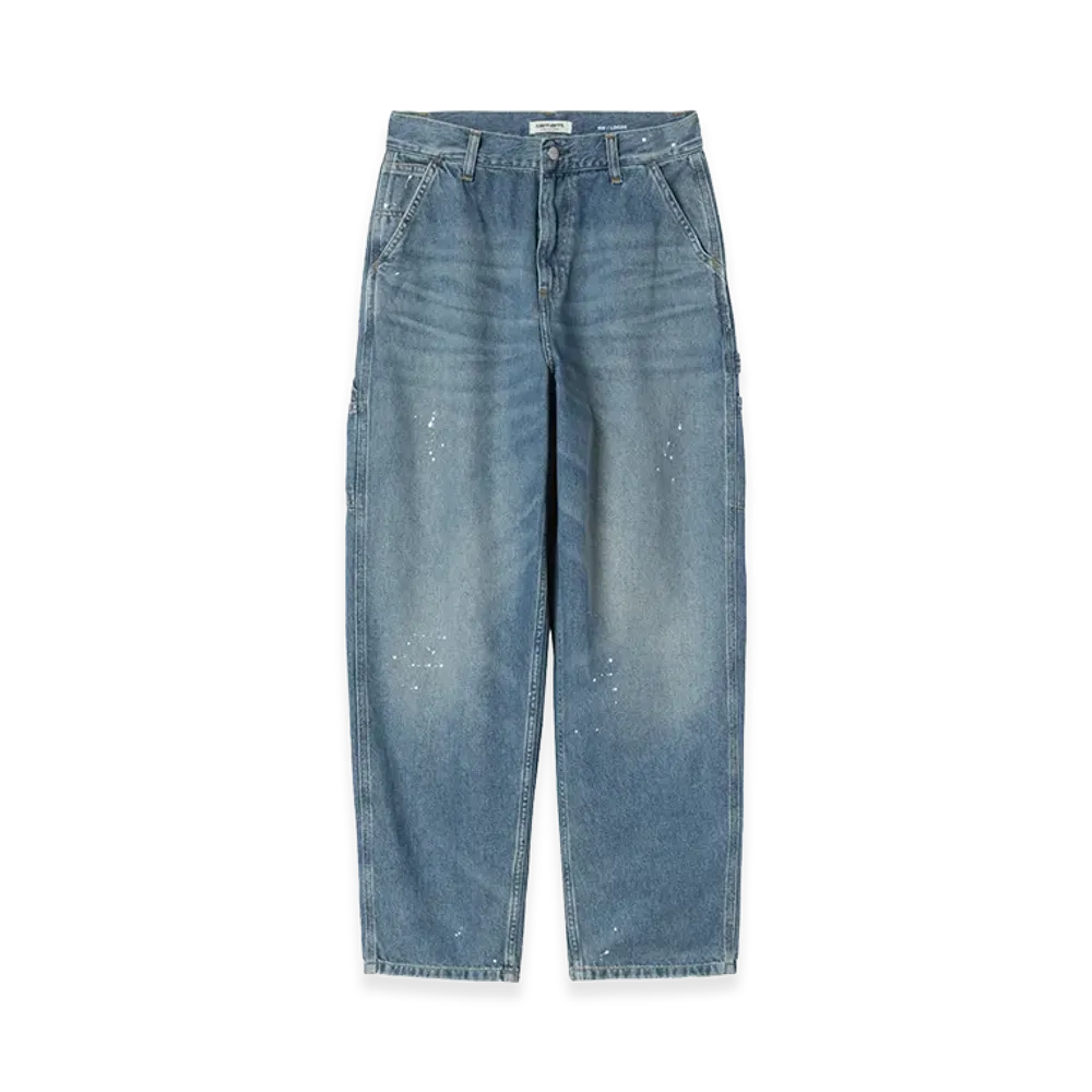 Carhartt WIP Women's OG Single Knee Pant "Blue Destroy Wash/Splatter"
