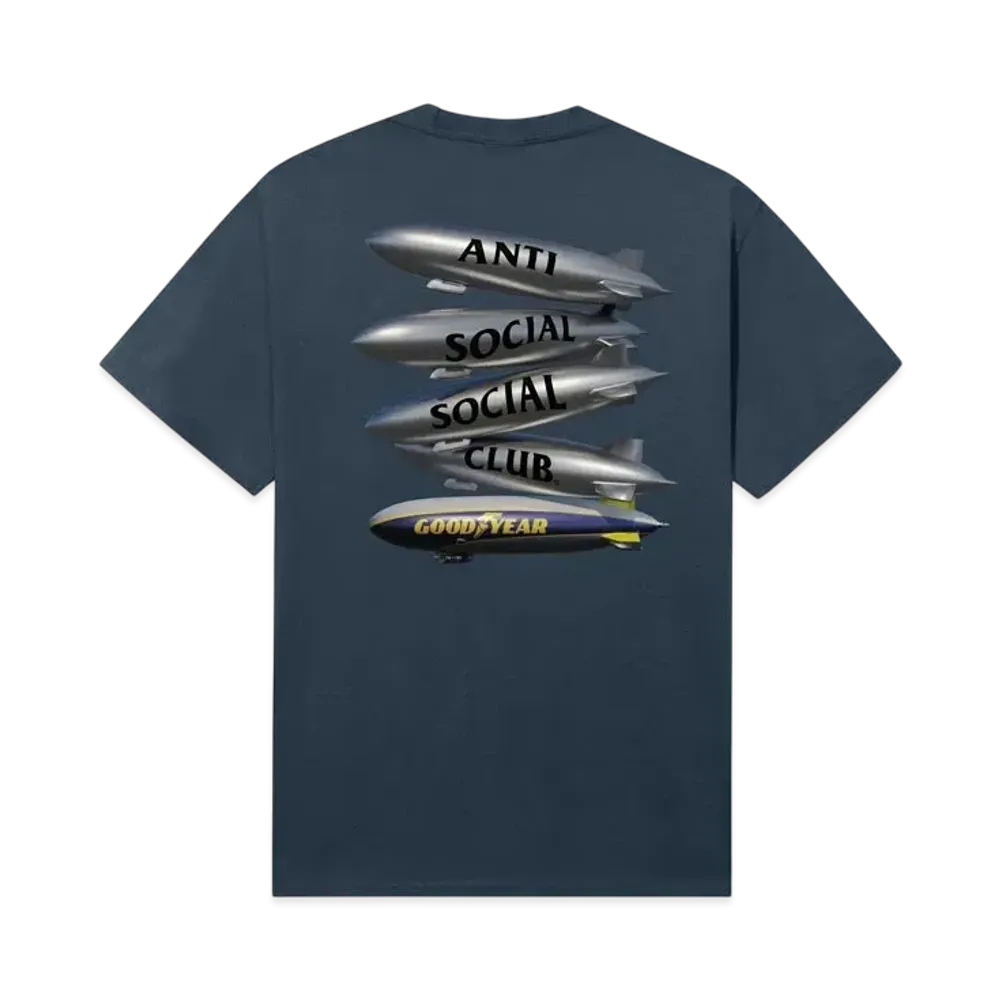 ANTI SOCIAL SOCIAL CLUB x Goodyear Blimp Stack Tee "Steel Blue"