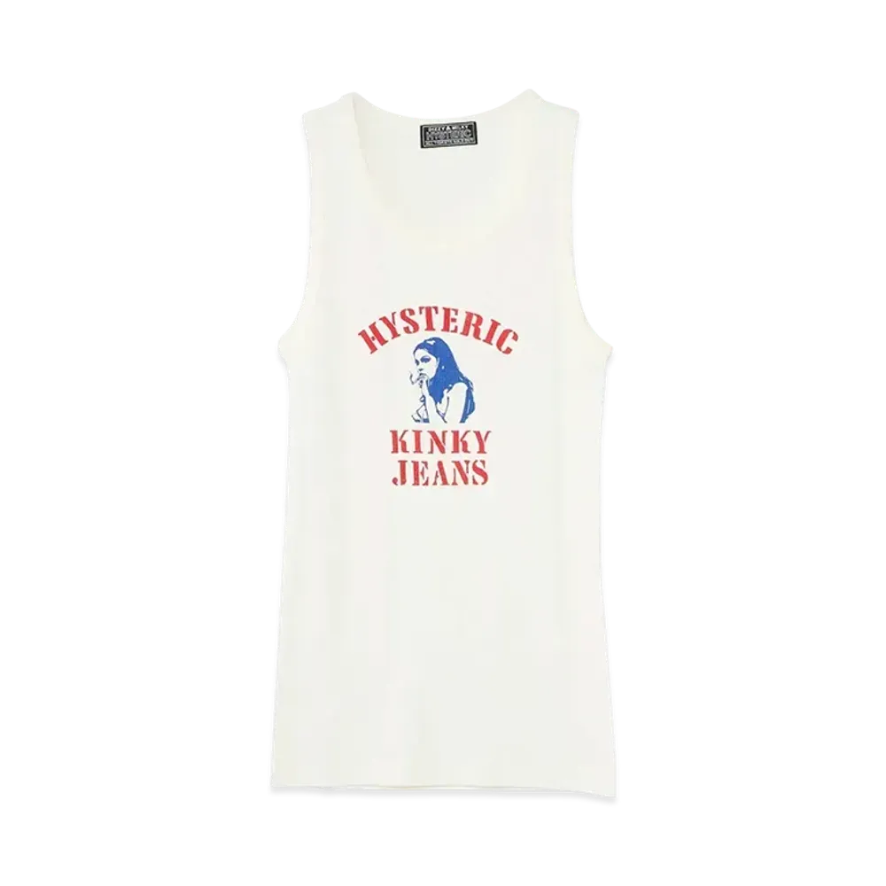 HYSTERIC GLAMOUR Hys Kinky Jeans Tank Top "White"