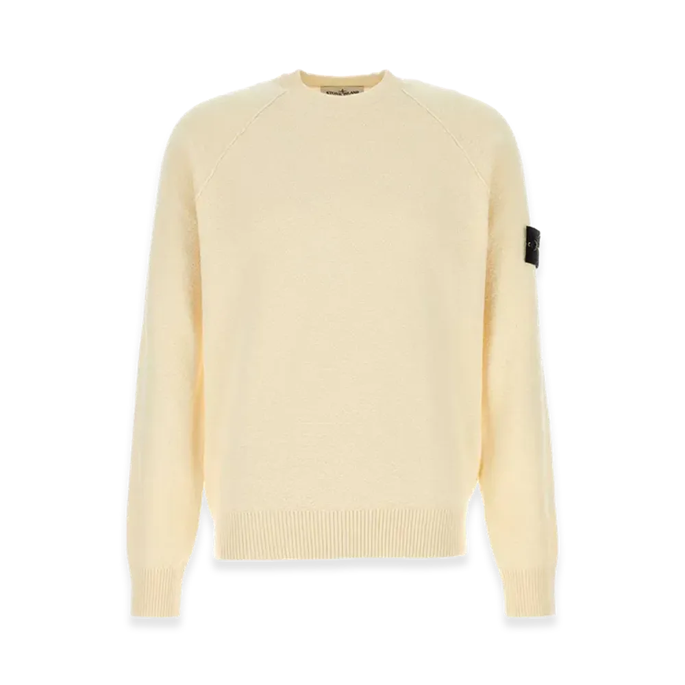 Stone Island Cream Cotton Sweater "Yellow"