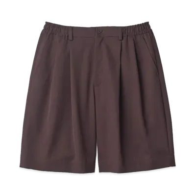 ssstein Wide Easy Short Trousers "Dark Brown"