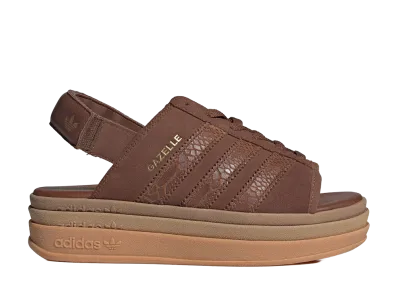 adidas Women's Gazelle Bold Sandals "Preloved Brown/Gold Metallic"