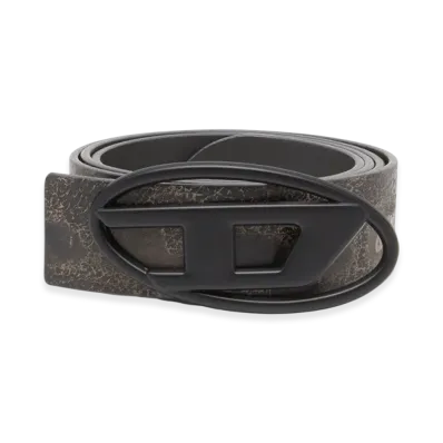 Diesel B-1Dr Rev Dd 4Cm Reversible Treated Leather Belt "Brown Black"