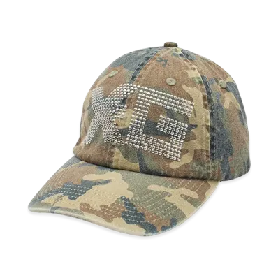 X-Girl Women's Logo Mark Studded 6Panel Cap "Camo"
