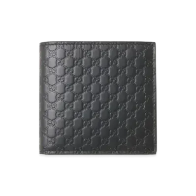 GUCCI Micro Guccissima Wallet "Black"