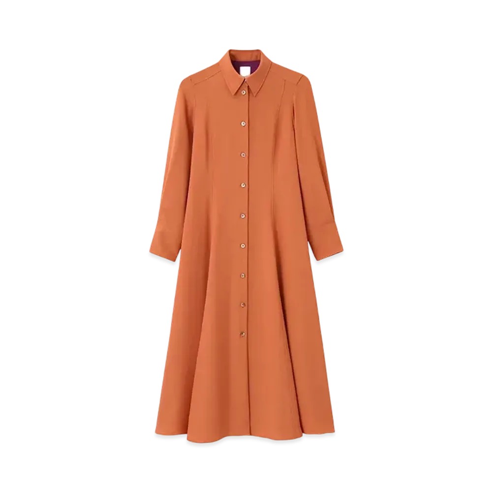 Paul Smith Women's Satin Georgette Dress "Orange"