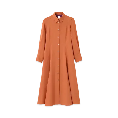 Paul Smith Women's Satin Georgette Dress "Orange"