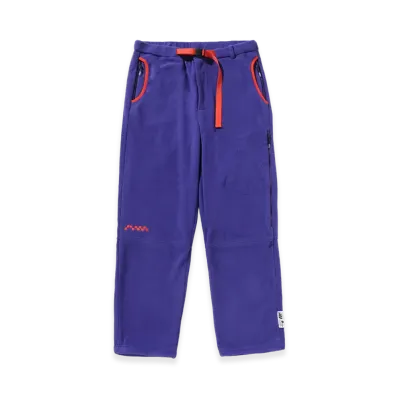 A BATHING APE x KAZUKI KURAISHI Halftone Logo Fleece Belted Pants "Purple"