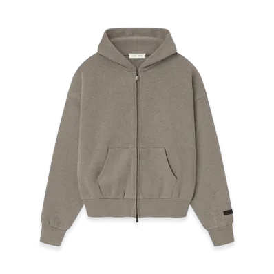 FEAR OF GOD ESSENTIALS Classic Fleece Zip-Up Hoodie "Homestead Heather"