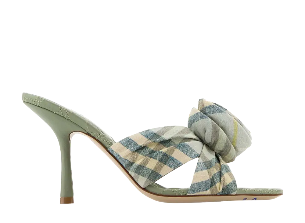 Burberry Women's Embroidered Fabric Mews Mules "Printed"