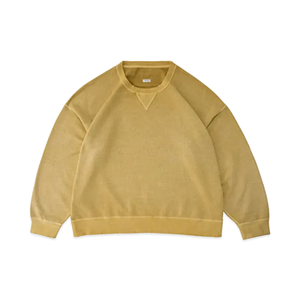 visvim AMPLUS SWEAT L/S (UNEVEN DYE) "Mustard"