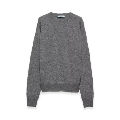PRADA Cashmere Crewneck Sweater "Gray"