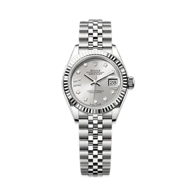 ROLEX Lady-Datejust Oystersteel & White Gold "Grey"