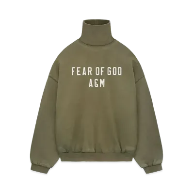 FEAR OF GOD Essentials Heavy Fleece Turtleneck "Military"