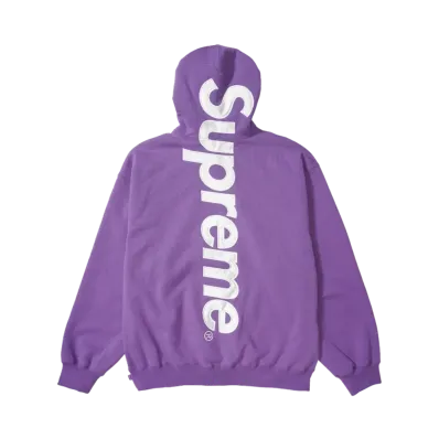 Supreme Satin Applique Hooded Sweatshirt (25FW) "Violet"