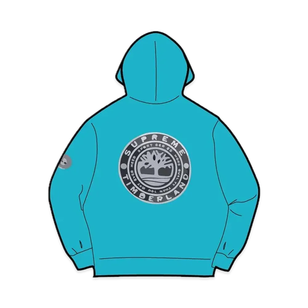 Supreme x Timberland Hooded Sweatshirt "Bright Cyan"