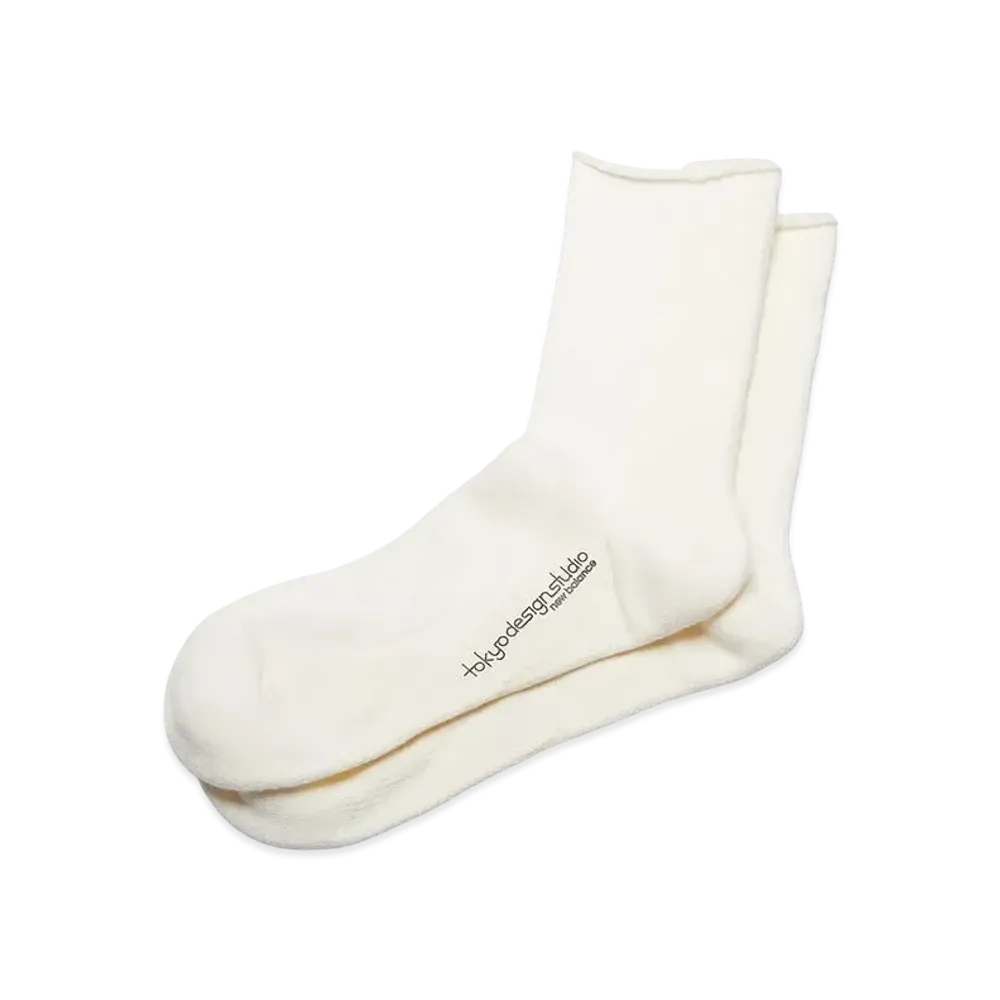 New Balance Uni-ssentials by TDS Mix Rib Mid Socks "White"