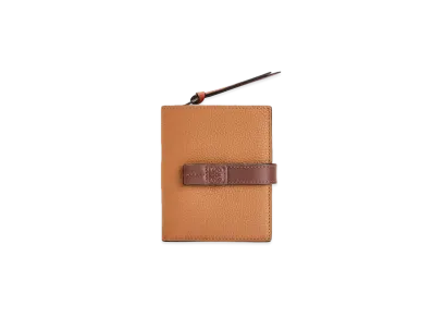 LOEWE Compact Zip Wallet In Soft Grained Calfskin "Light Caramel / Pecan"