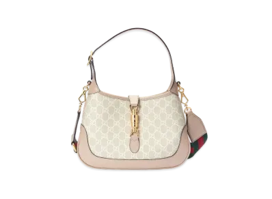 GUCCI Jackie 1961 GG Small Shoulder Bag "Beige/White"