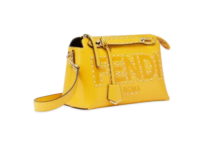 FENDI By The Way Medium Leather Boston Bag "Yellow"