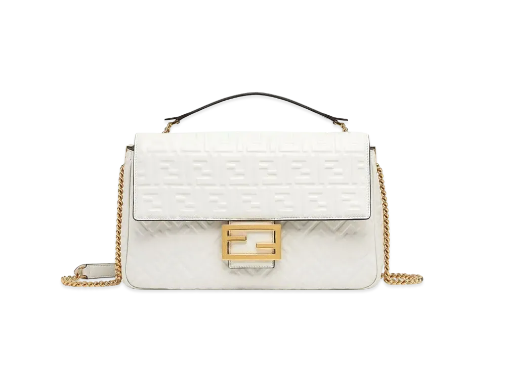 FENDI Baguette Chain Large Leather "White"