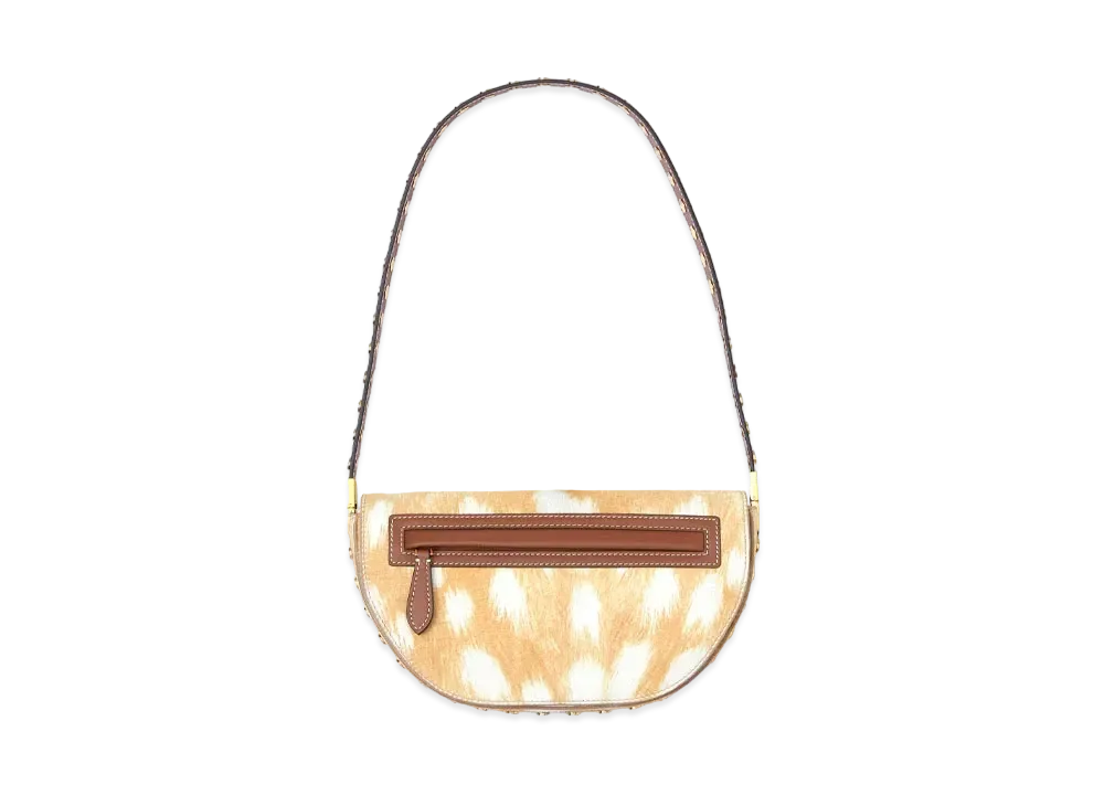 BURBERRY Small Diapprint Curf Hair Olympia Bag "Beige"