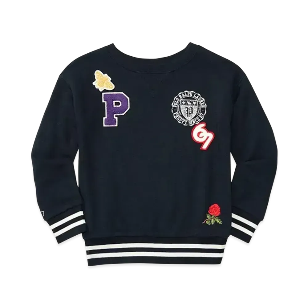 Polo Ralph Lauren Kids Fleece Long-Sleeve Pullover "Navy"