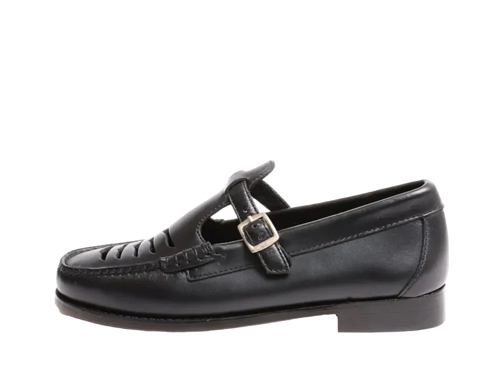 G.H.BASS Women's Loafer Leather "Black" 41006