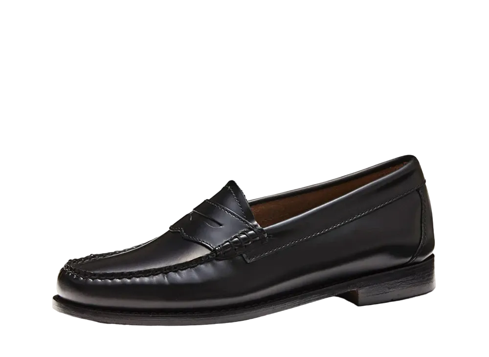 G.H.BASS Women's Loafer High Shine Leather "Black" 41010