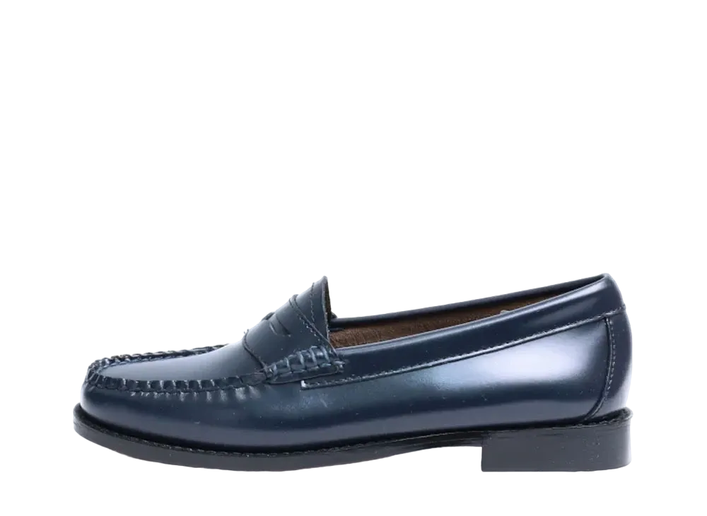 G.H.BASS Women's Loafer High Shine Leather "Navy" 41010