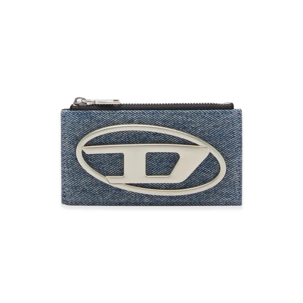 Diesel 1Dr Card Holder Iii Card Holder In Denim And Leather "Blue"