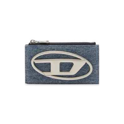 Diesel 1Dr Card Holder Iii Card Holder In Denim And Leather "Blue"