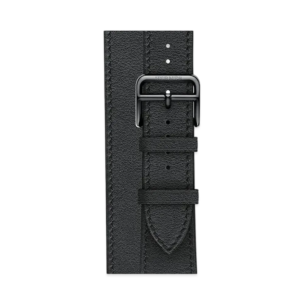 Hermes Apple Watch Band Double Tour 45mm "Black"
