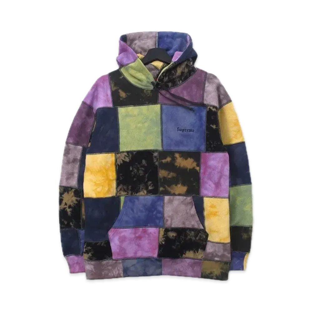 Supreme Patchwork Tie Dye Hooded Sweatshirt "Tie Dye"
