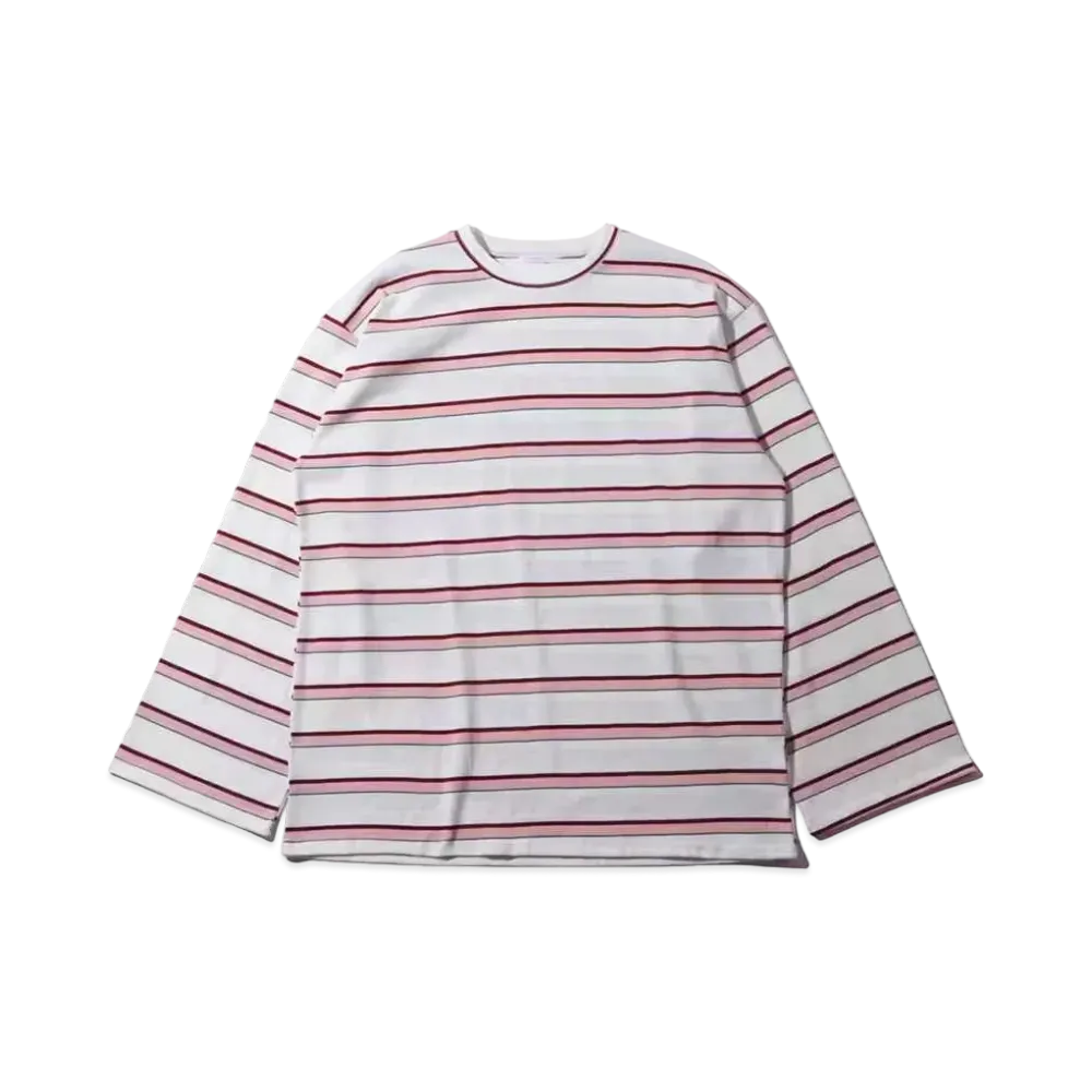 atmos pink Border Over LongTee "White"