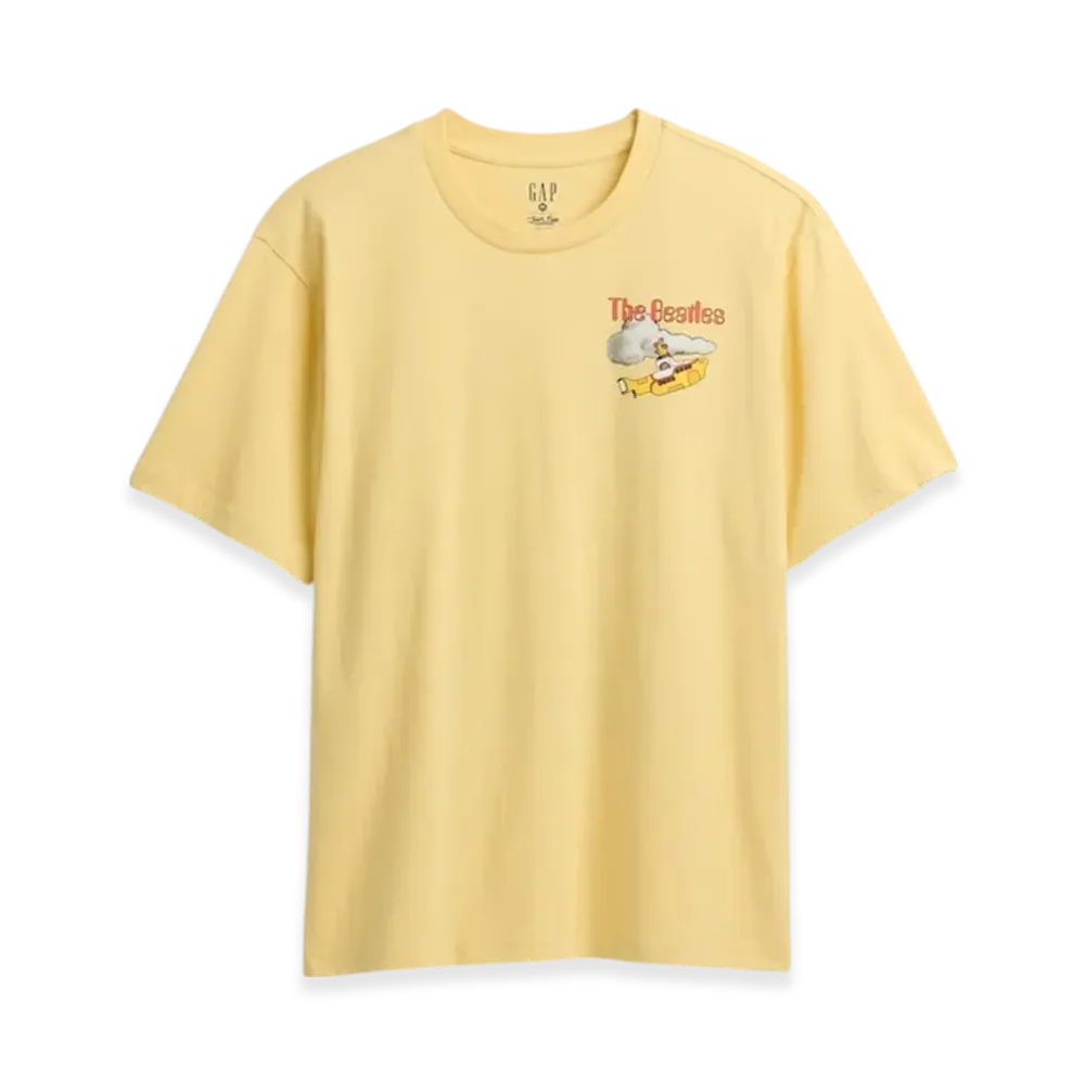 GAP The Beatles Relaxed Graphic T-Shirt "Pale Banana"