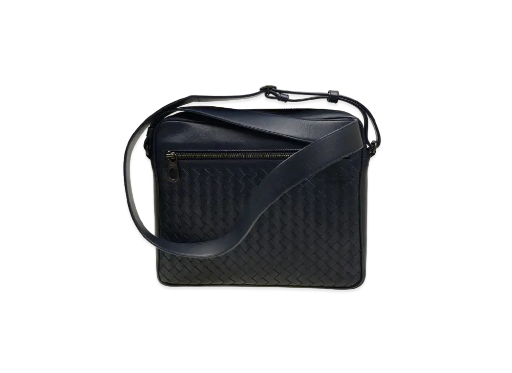 Bottega Veneta Lambskin Shoulder Bag "Blue"