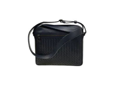 Bottega Veneta Lambskin Shoulder Bag "Blue"