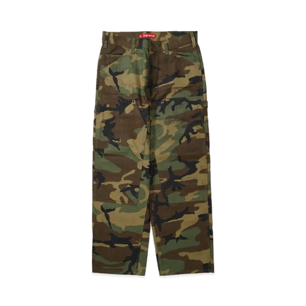 Supreme Jacquard Logos Double Knee Denim Painter Jean "Woodland Camo"