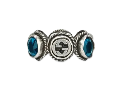 GUCCI Swarovski Crystal Ring "Blue"