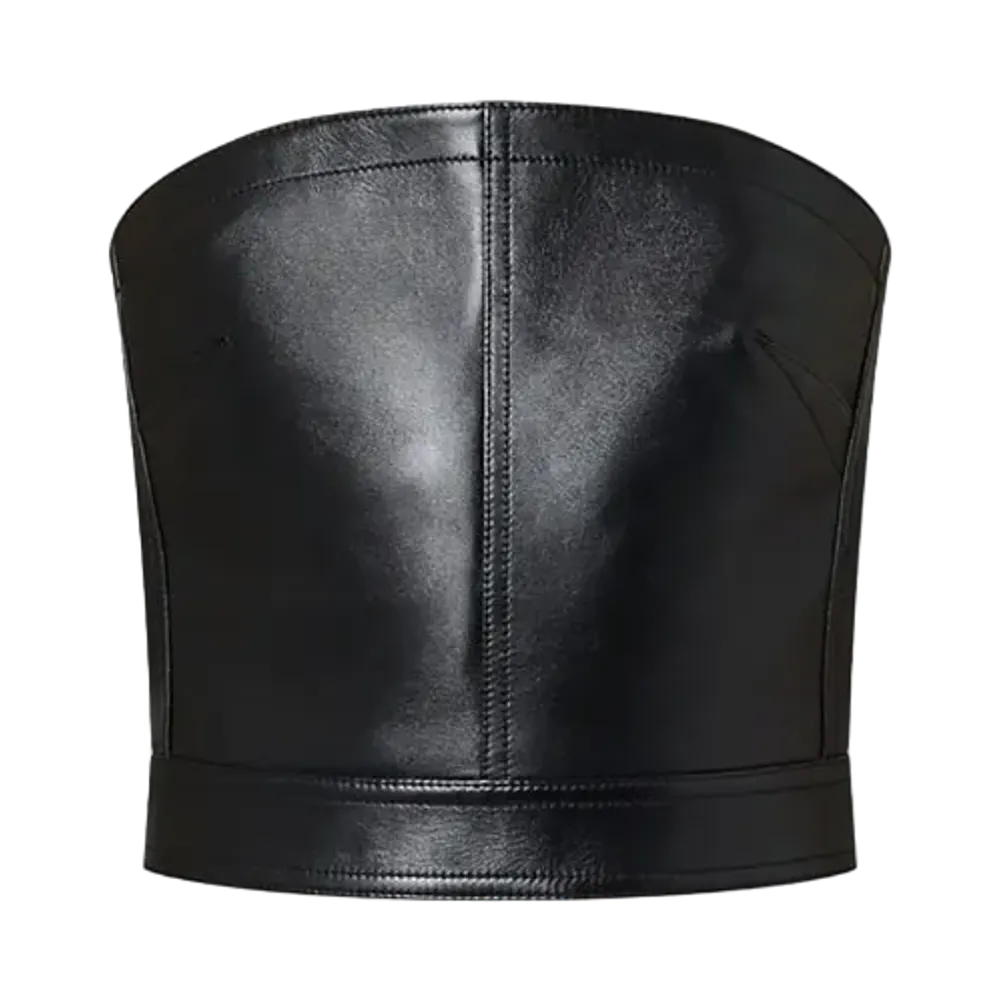 Louis Vuitton x Yayoi Kusama Buttons Leather Bustier "Noir"